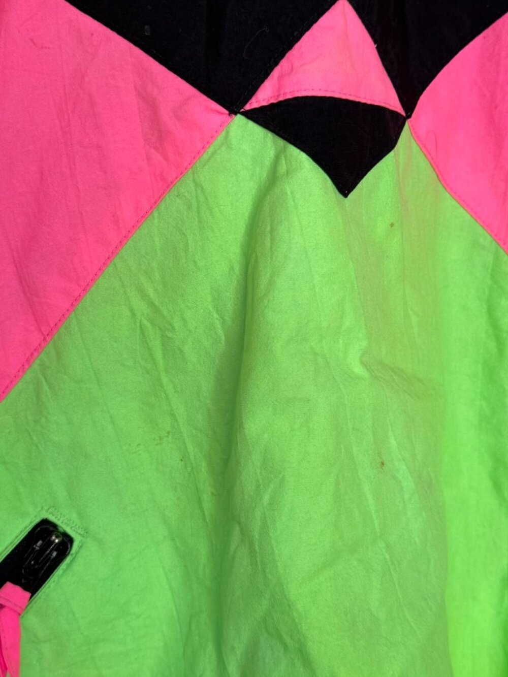 Vintage Dual Control Neon Colorblock 1/4 Zip Jacket S - Picture 4 of 7